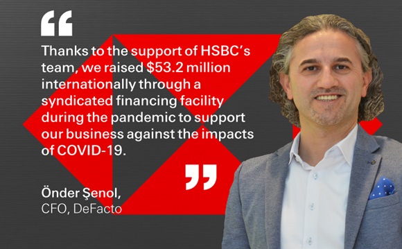 Onder Senol DeFacto CFO message on doing business with HSBC