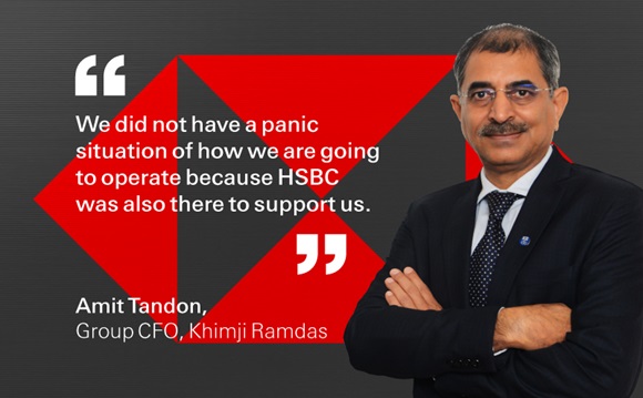 Amit Tandon Khimji Ramdas CFO message on partnership with HSBC  
